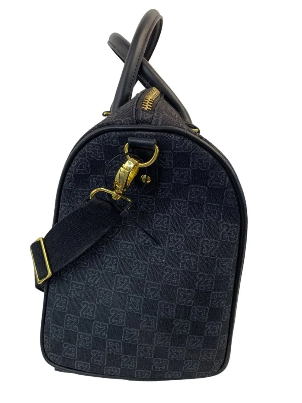 Air Jordan Monogram Duffle Bag Black Gold Logo 18